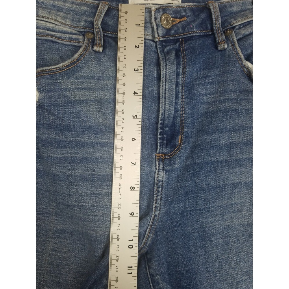 Abercrombie Fitch Jeans Womens SZ 27/4 Blue Skinny Ankle High Rise Distressed - Picture 5 of 12